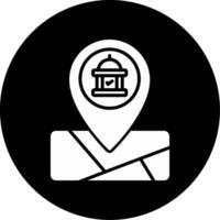 Consulate Geo Marker Glyph Circle Inverted vector