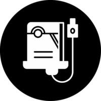 Multi Port Laptop Docking Station Glyph Circle Inverted vector