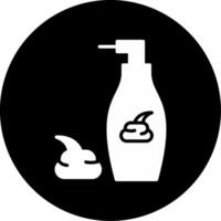 Gel Based Shaving Lubricant Glyph Circle Inverted vector