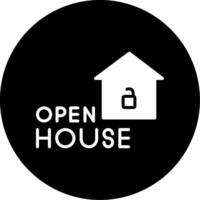 Property Open House Invitation Glyph Circle Inverted vector
