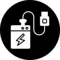 External Hard Drive Unit Glyph Circle Inverted vector