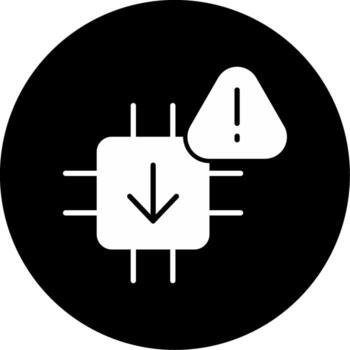 firmware actualizar error glifo circulo invertido vector