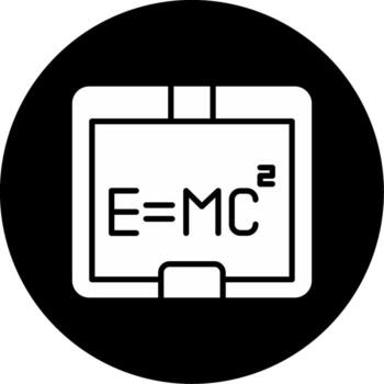Math Equation with Variables Glyph Circle Inverted vector