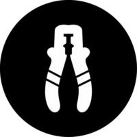 Terminal Crimping Tool Glyph Circle Inverted vector