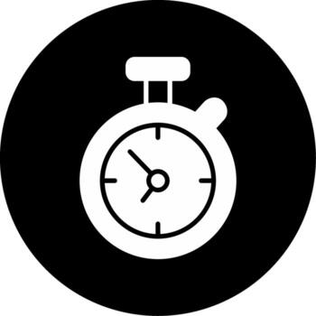 Countdown Arrival Timer Glyph Circle Inverted vector