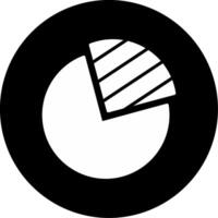 Vertical Bar Chart Stats Glyph Circle Inverted vector