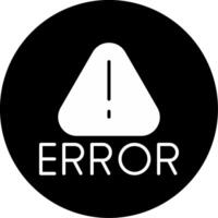 System Error Message Glyph Circle Inverted vector