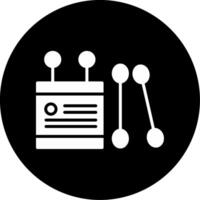 Cotton Swab Applicators Glyph Circle Inverted vector