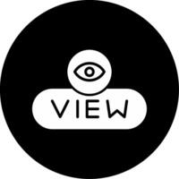 View Details Button Glyph Circle Inverted vector