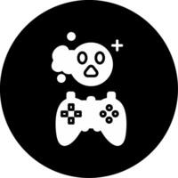 Playable Game Character Glyph Circle Inverted vector
