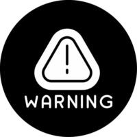 Warning Sign Notification Glyph Circle Inverted vector