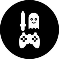 Designed Game Level Map Glyph Circle Inverted vector