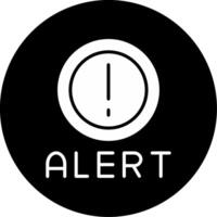 Urgent Alert Message Glyph Circle Inverted vector