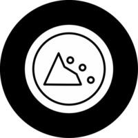 Danger Falling Rocks Symbol Glyph Circle Inverted vector