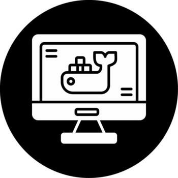 Jenkins Automation Server Glyph Circle Inverted vector