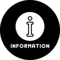 Important Information Notice Glyph Circle Inverted vector