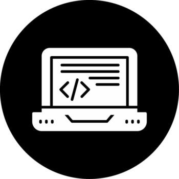 texto establecido código editor glifo circulo invertido vector