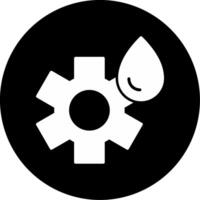 Multi Purpose Lubricant Spray Glyph Circle Inverted vector