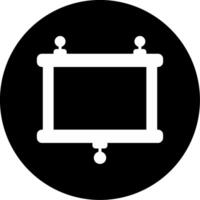 Foldable Projector Screen Glyph Circle Inverted vector