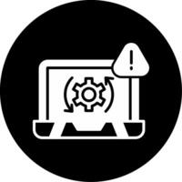 Operating System Crash Glyph Circle Inverted vector