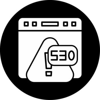 Error 530 Web Hosting Error Glyph Circle Inverted vector