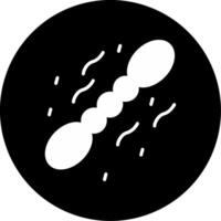 Staphylococcus saprophyticus Urinary Tract Pathogen Glyph Circle Inverted vector