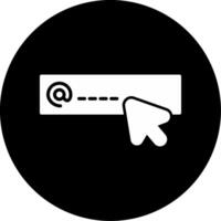 Mention Username Handle Glyph Circle Inverted vector