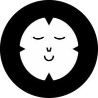 Hydrating Facial Sheet Mask Glyph Circle Inverted vector