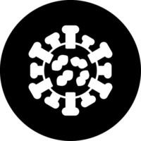 Enterococcus faecalis Intestinal Flora Glyph Circle Inverted vector