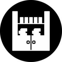 Quiet School Library Glyph Circle Inverted vector