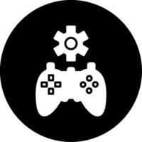 Main Game Menu Interface Glyph Circle Inverted vector