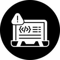 Segmentation Fault Error Glyph Circle Inverted vector