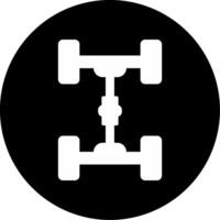 Rear Wheel Axle Glyph Circle Inverted vector