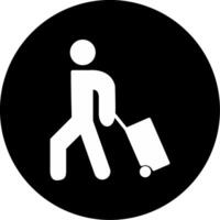 Daily Subway Passengers Glyph Circle Inverted vector