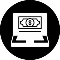 Instant OnGlyph Loan Request Glyph Circle Inverted vector