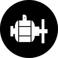Automatic Torque Converter Glyph Circle Inverted vector