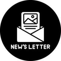 Weekly Newsletter Notice Glyph Circle Inverted vector