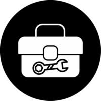 Portable Tool Storage Box Glyph Circle Inverted vector