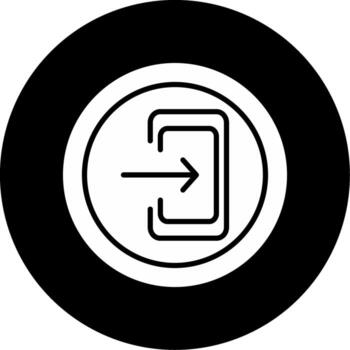 salida número autopista firmar glifo circulo invertido vector