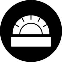 Straight Ruler Measurement Glyph Circle Inverted vector
