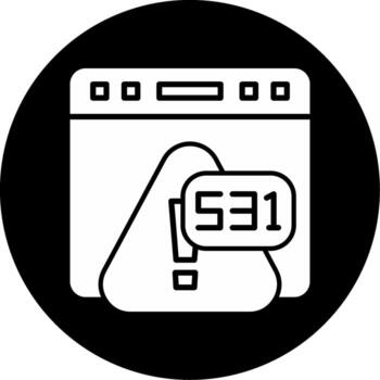 Error 531 Upstream Server Reset Glyph Circle Inverted vector