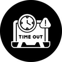Request Timeout Error Glyph Circle Inverted vector