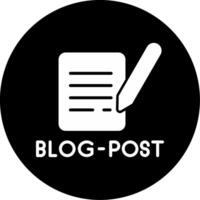 Blog Post Update Message Glyph Circle Inverted vector
