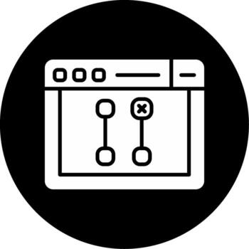 Git Pull from Remote Icon Glyph Circle Inverted vector