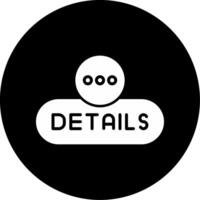 View Full Details Button Glyph Circle Inverted vector
