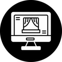 Staging Server Badge Glyph Circle Inverted vector