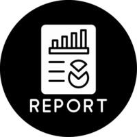 Executive Report Summary Glyph Circle Inverted vector