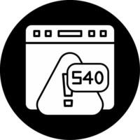 Error 540 Unexpected Redirect Loop Glyph Circle Inverted vector