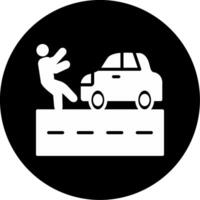 Post Accident Procedure Guide Glyph Circle Inverted vector