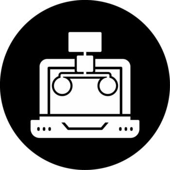 estructurado base de datos servidor glifo circulo invertido vector